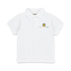 Onion Patch Academy Short Sleeve Polo  - White